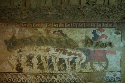 Mural from the Tomb of the Infernal Quadriga by Etruscan